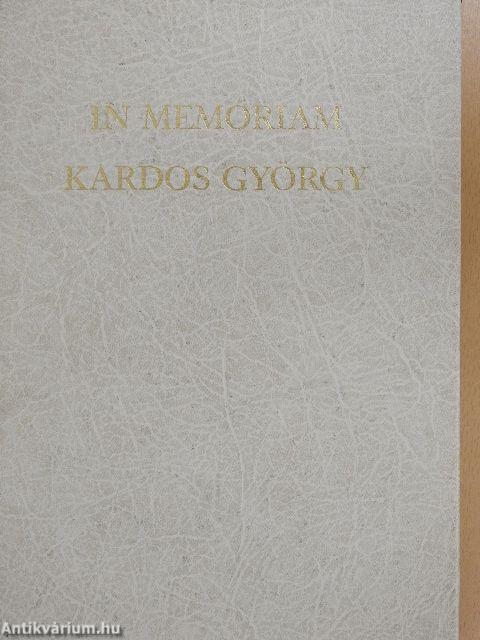 In memoriam Kardos György