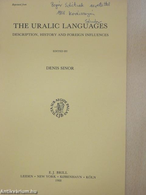 The uralic languages (dedikált példány)