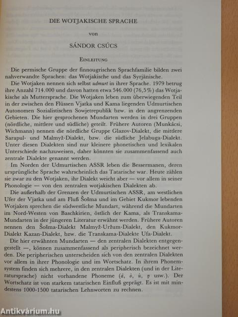 The uralic languages (dedikált példány)