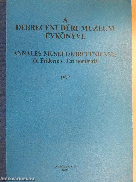 A Debreceni Déri Múzeum évkönyve 1977