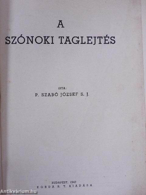 A szónoki taglejtés