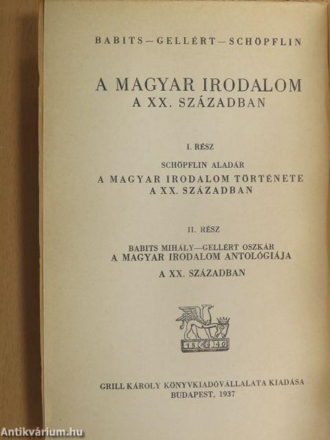 A magyar irodalom története a XX. században