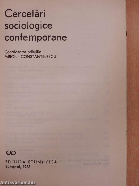 Cercetari sociologice contemporane