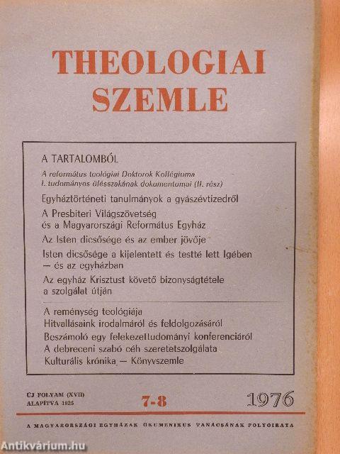 Theologiai Szemle 1976. július-augusztus