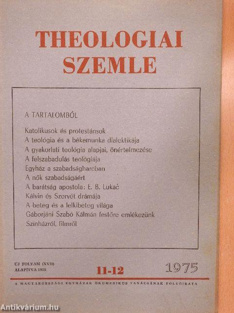 Theologiai Szemle 1975. november-december