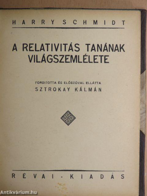 A relativitás tanának világszemlélete