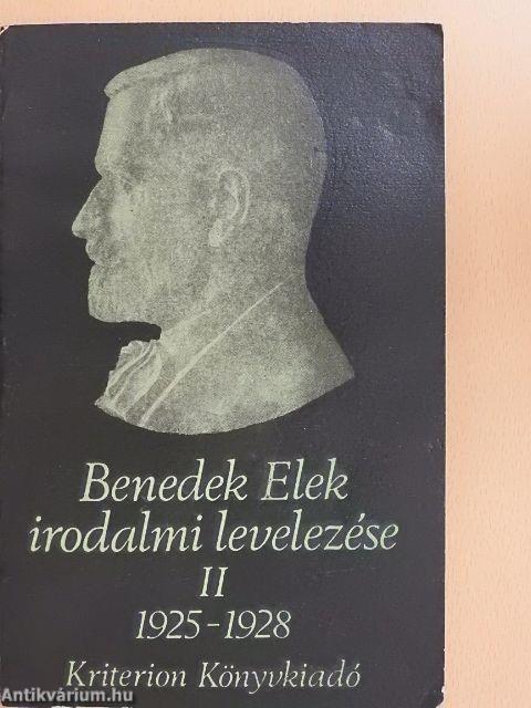 Benedek Elek irodalmi levelezése II.