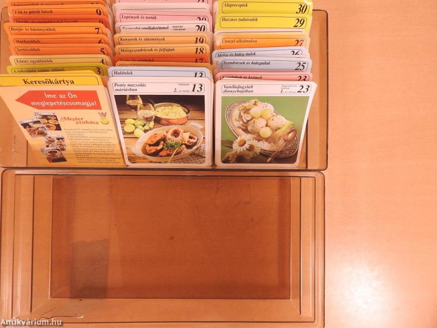 Mesterszakács receptkártya gyűjtemény