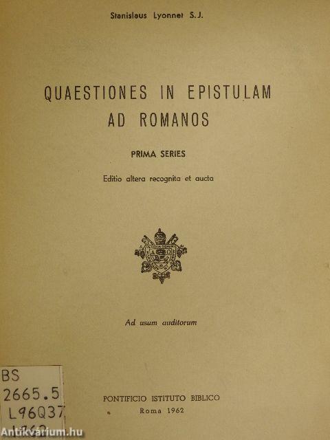 Quaestiones in Epistulam ad Romanos 1.