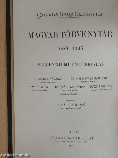 1894-1895. évi törvényczikkek