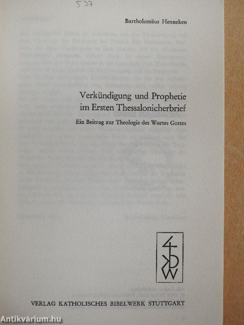 Verkündigung und Prophetie im Ersten Thessalonicherbrief