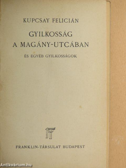 Gyilkosság a Magány-utcában