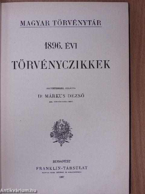 1896. évi törvényczikkek