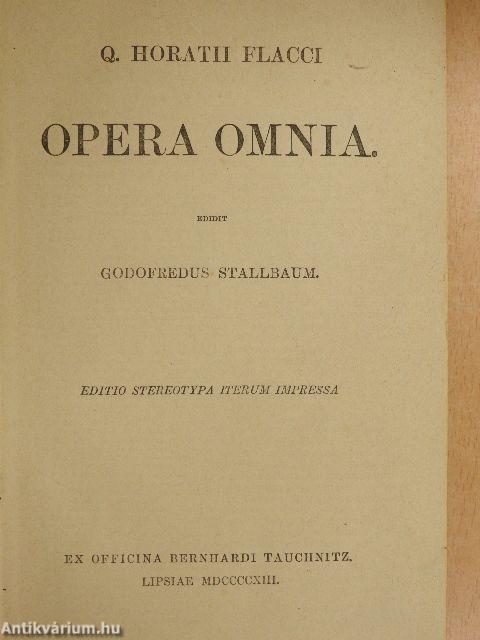 Q. Horatii Flacci opera omnia