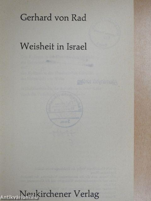 Weisheit in Israel