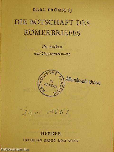 Die Botschaft des Römerbriefes
