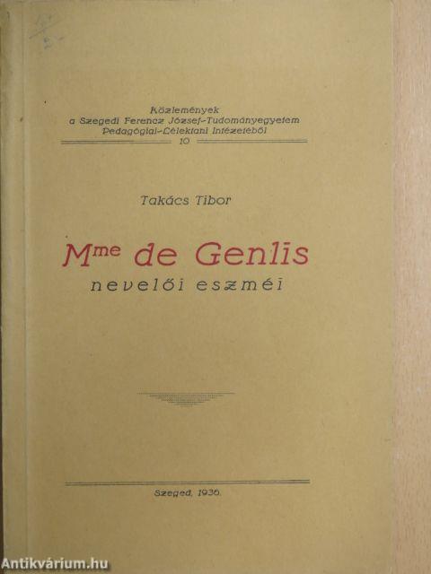 Madame de Genlis nevelői eszméi