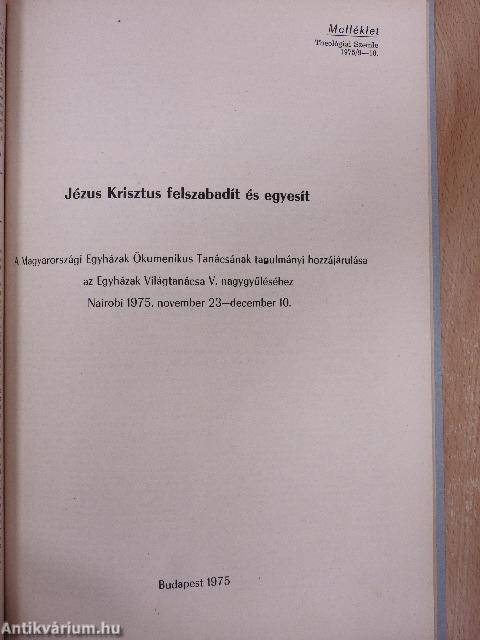 Theologiai Szemle 1975. szeptember-október