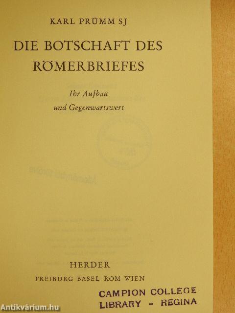 Die Botschaft des Römerbriefes