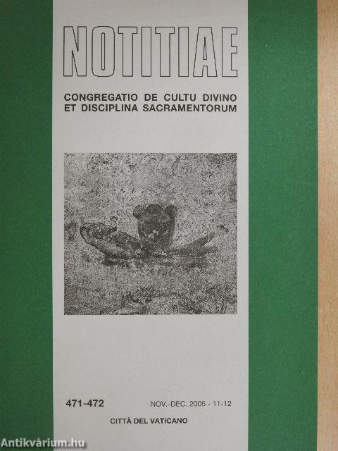 Notitae Nov.-Dec. 2005