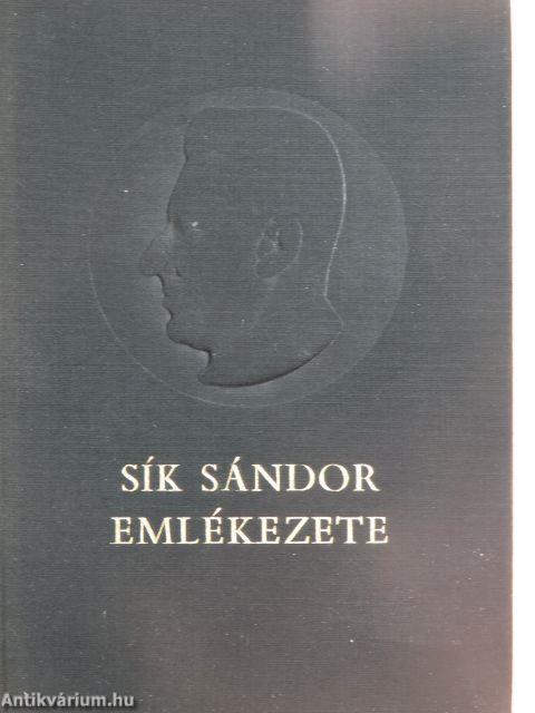 Sík Sándor emlékezete