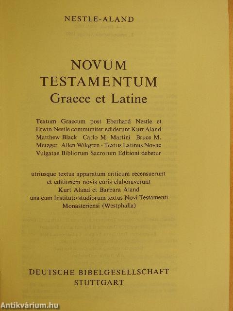 Novum Testamentum Graece et Latine