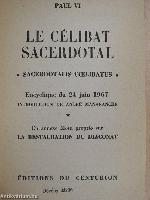 Le célibat sacerdotal