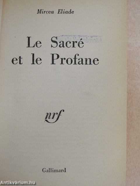 Le Sacré et le Profane