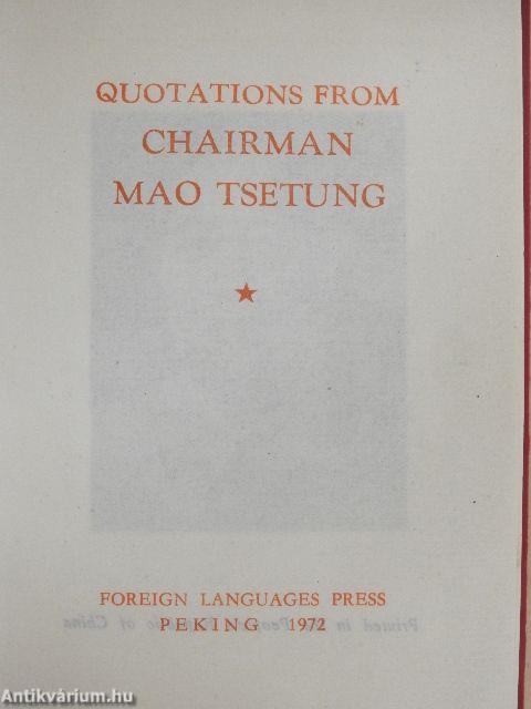 Quotations from Chairman Mao Tsetung