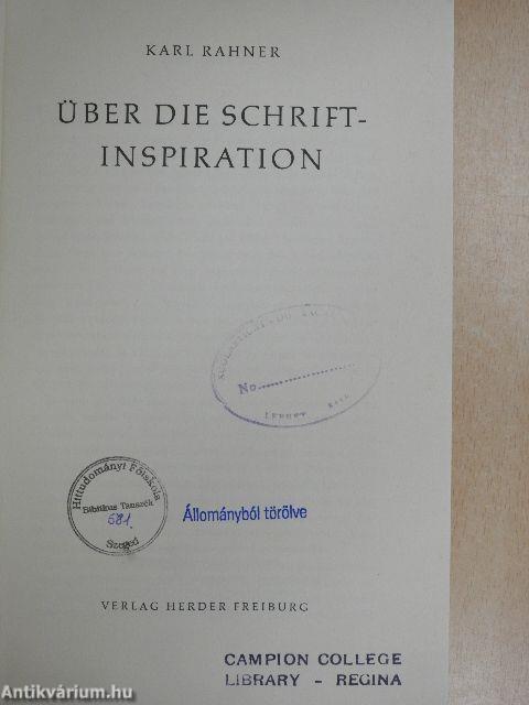 Über die Schriftinspiration