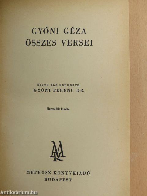 Gyóni Géza összes versei