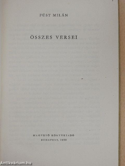 Füst Milán összes versei