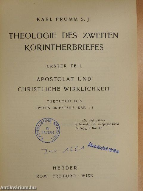 Theologie des Zweiten Korintherbriefes 1.