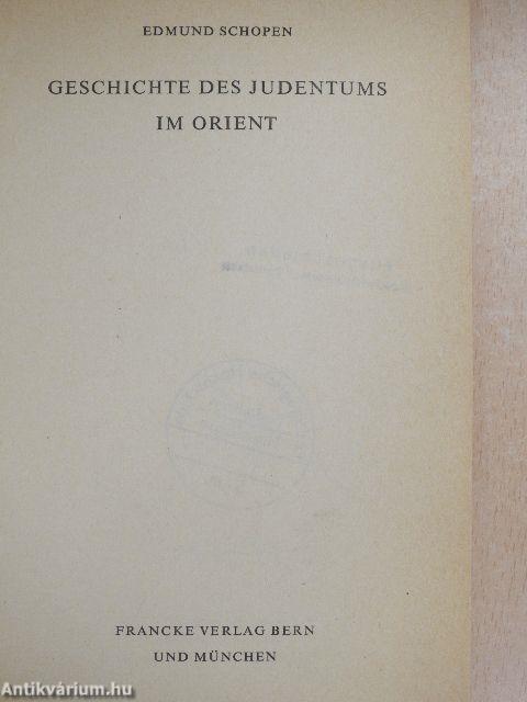 Geschichte des Judentums im Orient