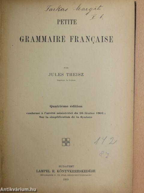 Petite grammaire francaise