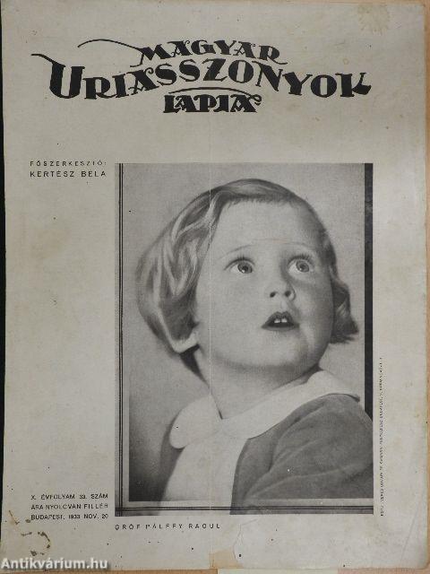 Magyar Uriasszonyok Lapja 1933. november 20.