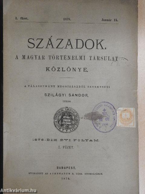 Századok 1878. január-december