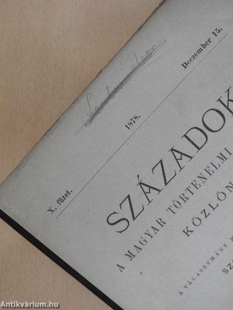 Századok 1878. január-december