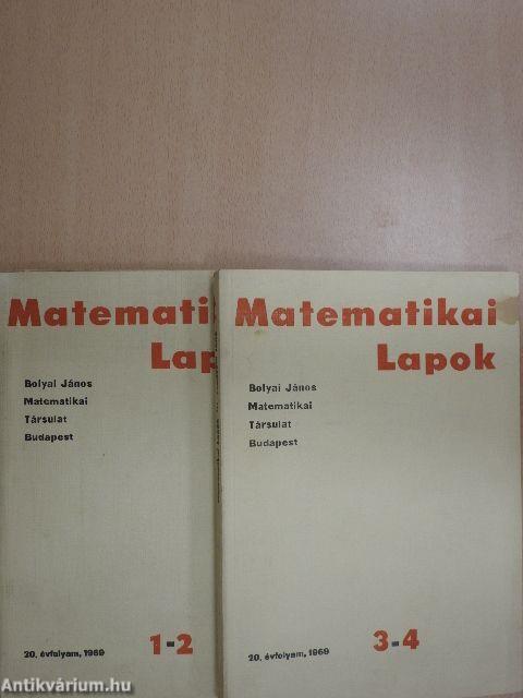 Matematikai Lapok 1969/1-4.