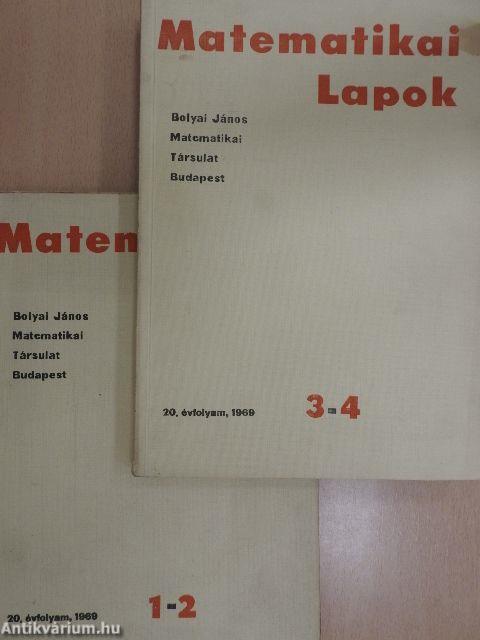 Matematikai Lapok 1969/1-4.