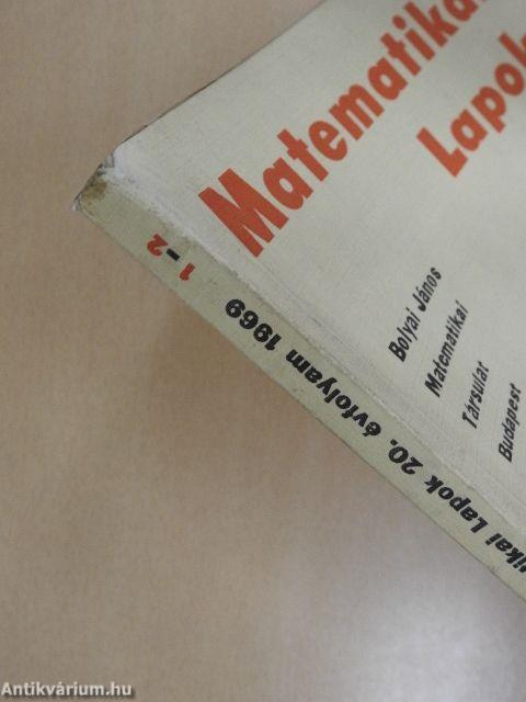Matematikai Lapok 1969/1-4.