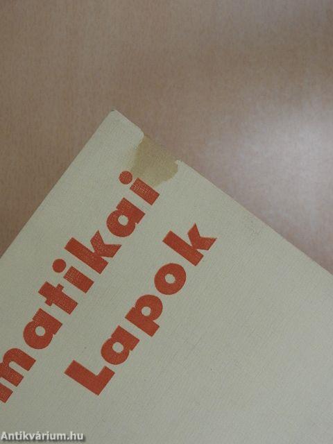 Matematikai Lapok 1969/1-4.