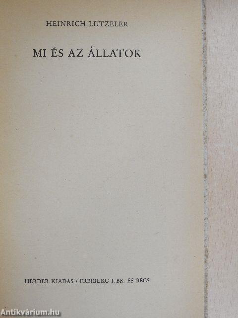 Mi és az állatok