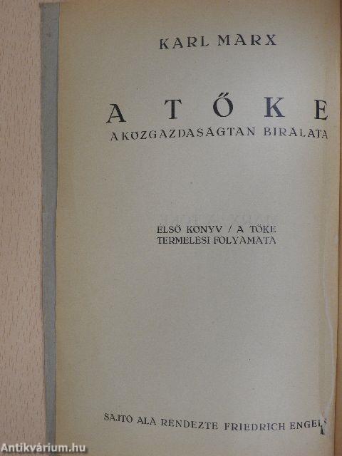 A Tőke I/1-4. (töredék)