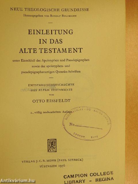 Einleitung in das Alte Testament