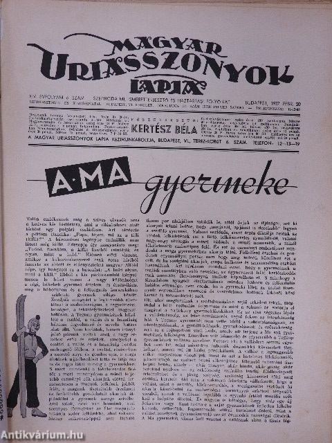 Magyar Uriasszonyok Lapja 1937. február 20.