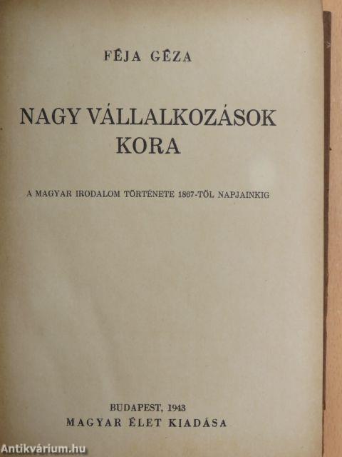 Nagy vállalkozások kora