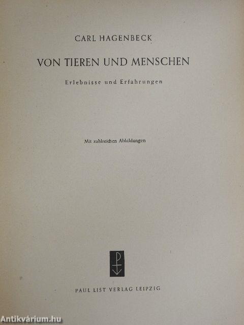 Von Tieren und Menschen