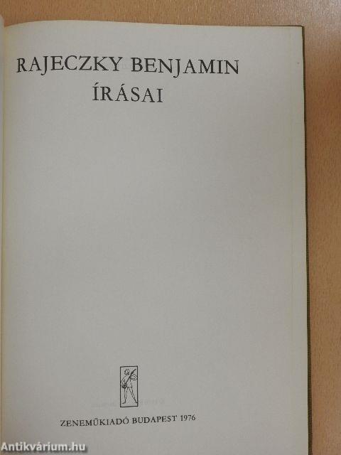 Rajeczky Benjamin írásai