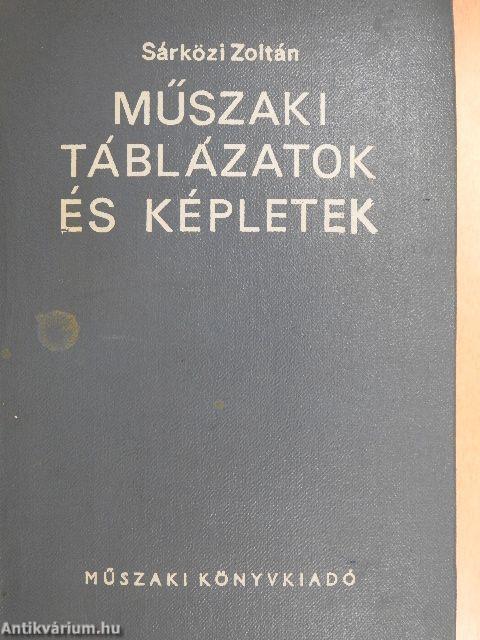 Műszaki táblázatok és képletek